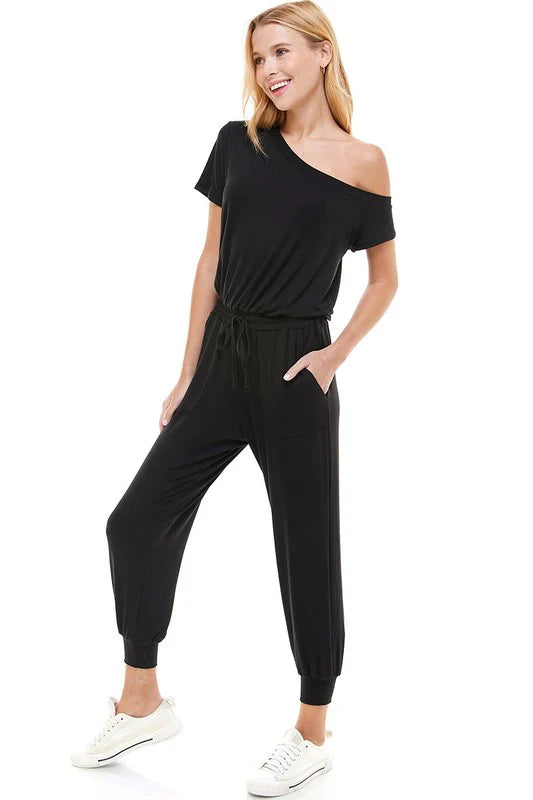 Off-Shoulder Jumpsuit