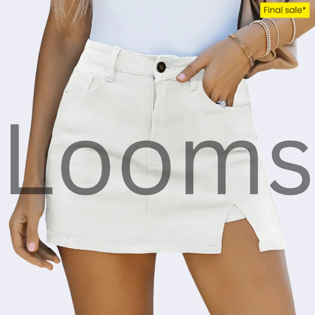 Looms - Denim Stretchy Skirts (Built In Short)