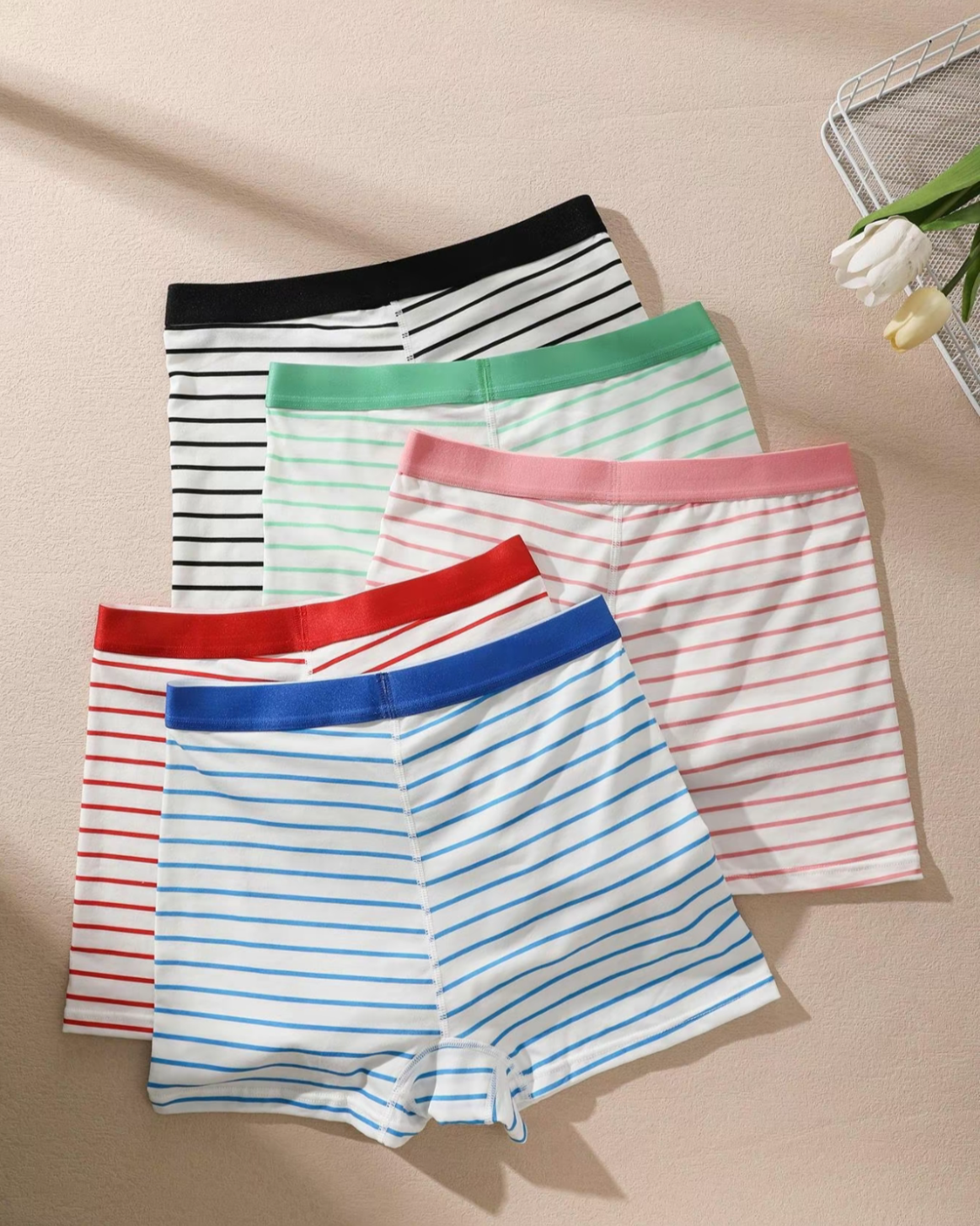 Adora - Women's Striped Print Boyshorts