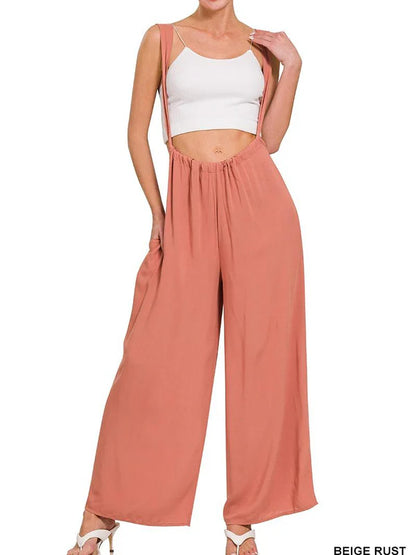 HerComfrt - Drawstring Dungarees Jumpsuit